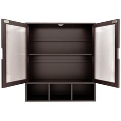 Yorbay Hängeschrank Bambus Badezimmerschrank (59x22x66 cm, günstig online kaufen