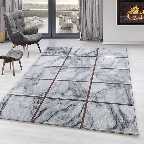 SIMPEX24 Designteppich Marmor Design, Läufer, Höhe: günstig online kaufen