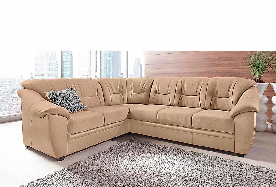 sit&more Ecksofa »Savona L-Form«, wahlweise mit Bettfunktion, inklusive Fed günstig online kaufen