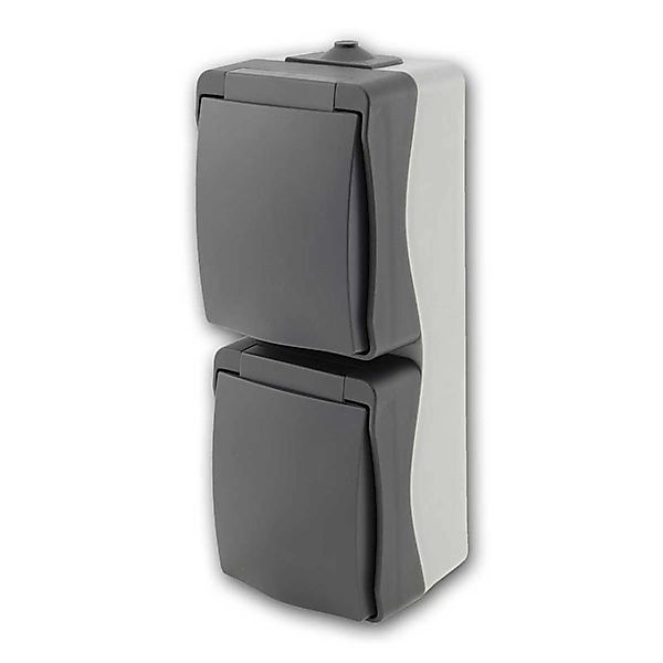 ChiliTec NUQUI Feuchtraum 2-Fach Steckdose Vertikal IP54 günstig online kaufen