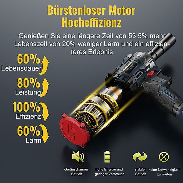 CONENTOOL Akku-Schlagschrauber 21V, 4600 U/min, 620 günstig online kaufen