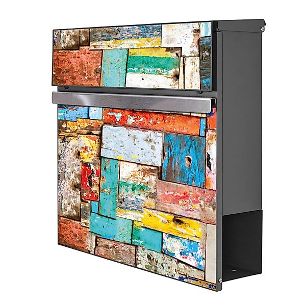 Banjado Briefkasten Anthrazit 37x37x10.5cm Groß / Inkl. Montagematerial & 2 günstig online kaufen