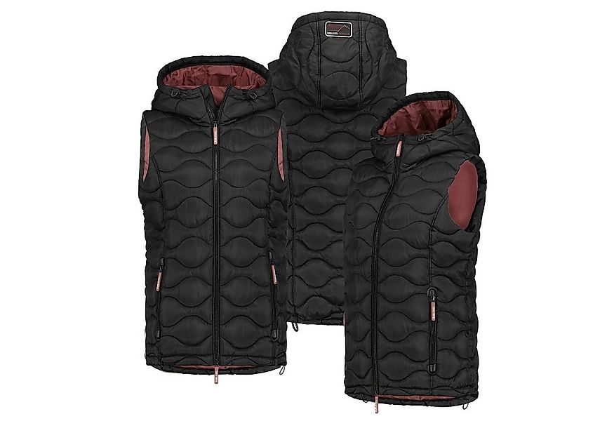 SUBLEVEL Steppweste Steppweste Kapuze Übergangs Herbst Winter Windbreaker b günstig online kaufen