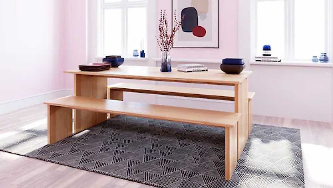 Woodman Esstisch "Stripe", Holzfurnier aus Eiche günstig online kaufen