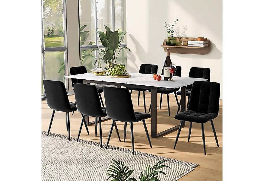 OKWISH Esstisch Essgruppe,Esstisch mit Stühlen Set, Moderner Küchentisch Se günstig online kaufen