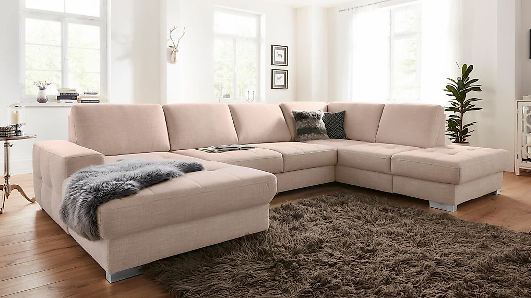 sit&more Wohnlandschaft "Santorini U-Form" mit Federkern und Sitztiefenvers günstig online kaufen