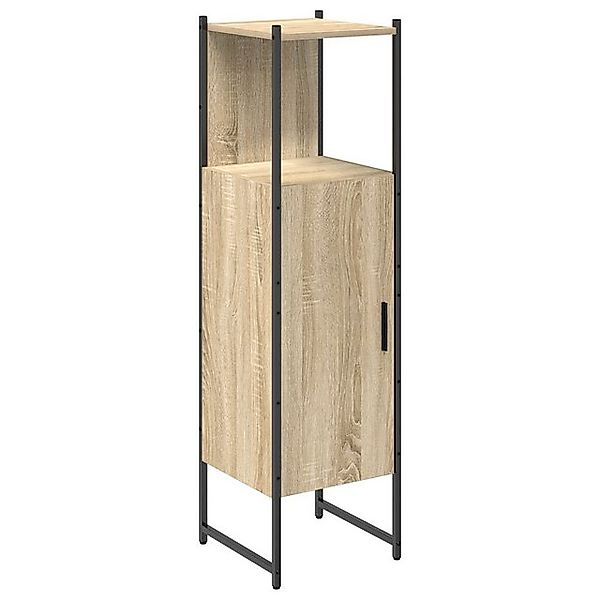 vidaXL Badezimmerspiegelschrank Hoher Vorratsschrank Hell Eiche Holzwerksto günstig online kaufen
