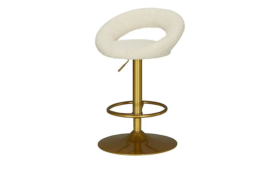 Barhocker aus Teddy-Bouclé Holger ¦ gold ¦ Maße (cm): B: 54 H: 81 T: 49.0 P günstig online kaufen