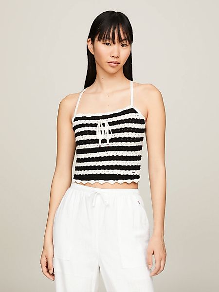 Tommy Jeans Spaghettitop "TJW CROCHET STRIPE TOP" günstig online kaufen