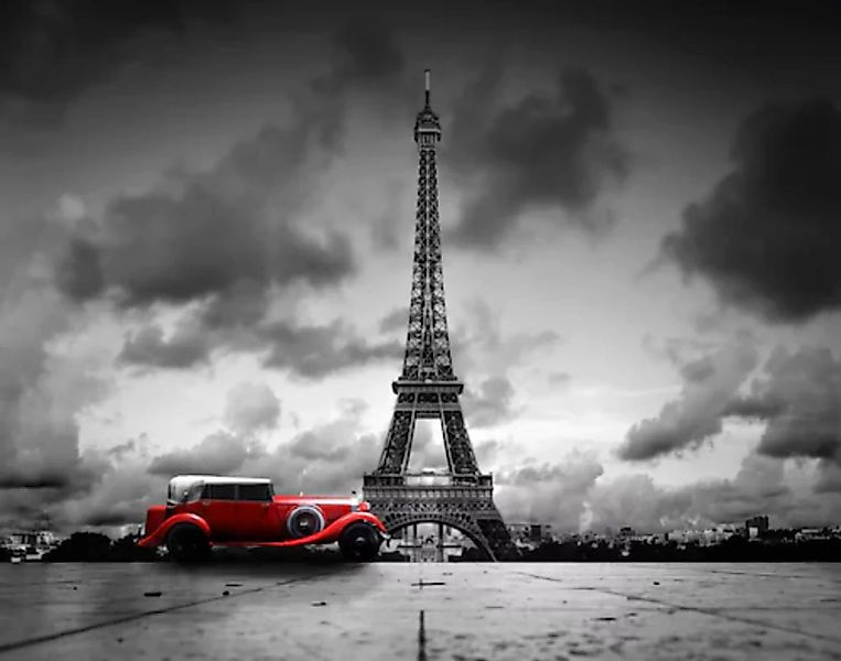 Papermoon Fototapete »Oldtimer Eiffelturm« günstig online kaufen