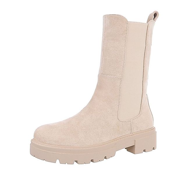 Ital-Design Damen Freizeit Plateaustiefelette (87417764) Blockabsatz Stiefe günstig online kaufen