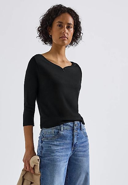 STREET ONE 3/4-Arm-Shirt, mit Knopfdetail günstig online kaufen