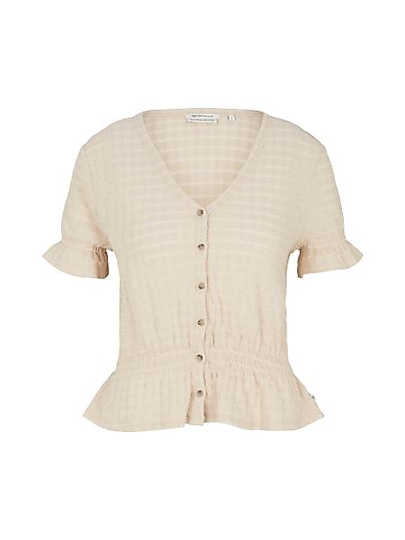 TOM TAILOR T-Shirt structured button up günstig online kaufen