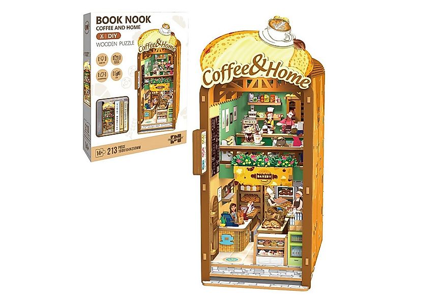 Esun 3D-Puzzle Book Nook KIT, DIY-Puppenhaus-Bausatz mit LED-Licht für Erwa günstig online kaufen