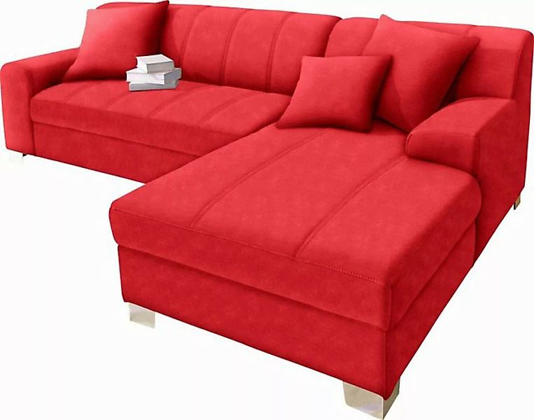 INOSIGN Ecksofa Turah incl. Zierkissen, moderne Steppung, auch in Leder, wa günstig online kaufen