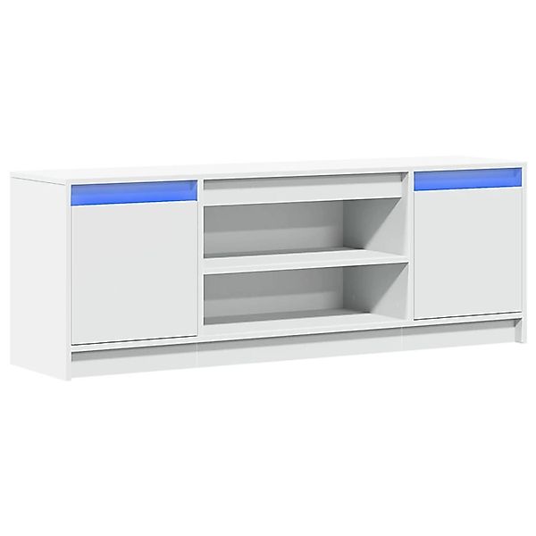 vidaXL TV-Schrank mit LED-Beleuchtung Weiß 139,5x34x50cm Holzwerkstoff 8521 günstig online kaufen