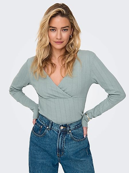 ONLY Langarmshirt ONLCARLOTTA L/S WRAP TOP günstig online kaufen