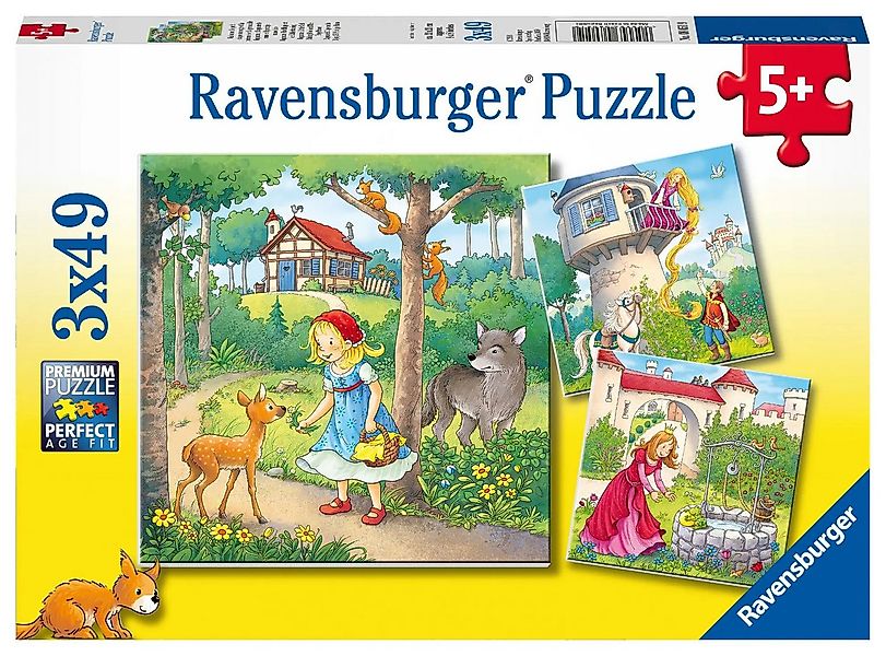 Ravensburger Puzzle Ravensburger Kinderpuzzle - 08051 Rapunzel, Rotkäppchen günstig online kaufen