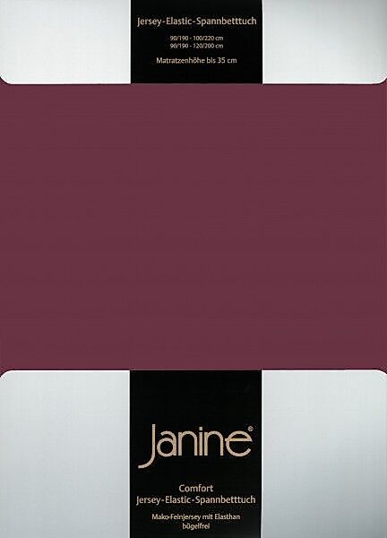 Janine Janine Spannbetttuch Elastic-Jersey 5002 burgund (41) Größe:  200x20 günstig online kaufen