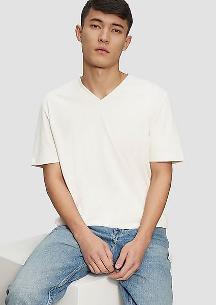 s.Oliver Kurzarmshirt Baumwoll-T-Shirt mit Logo-Print Logo günstig online kaufen