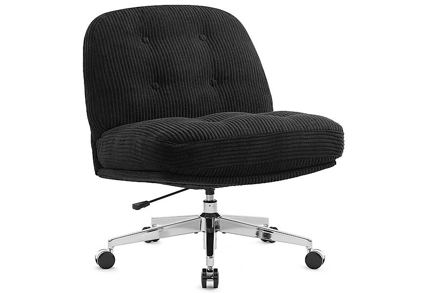 IWMH Chefsessel Dick Schreibtischstuhl mit Rollen, Cordstoff Bürostuhl ohne günstig online kaufen