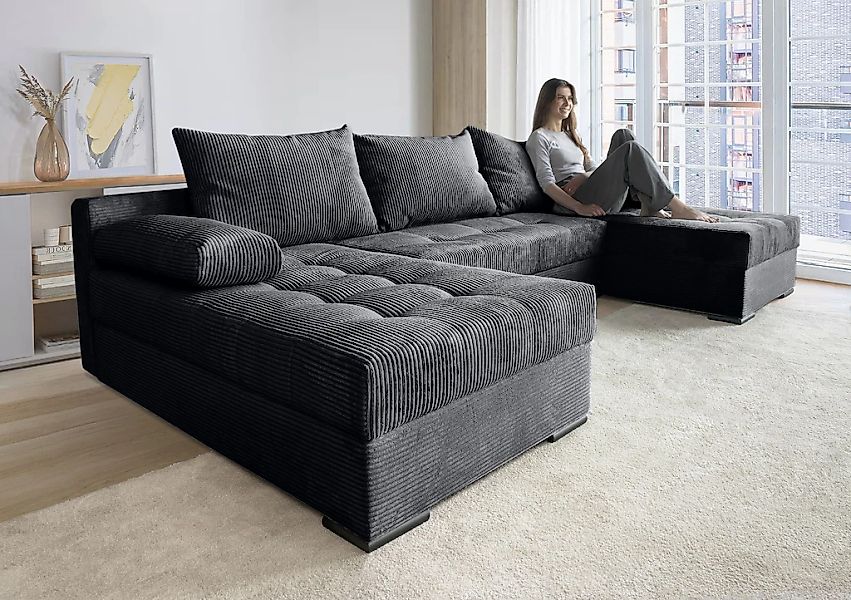 COLLECTION AB Wohnlandschaft "Josy, U-Form, Schlafsofa mit Bettkasten", (Co günstig online kaufen