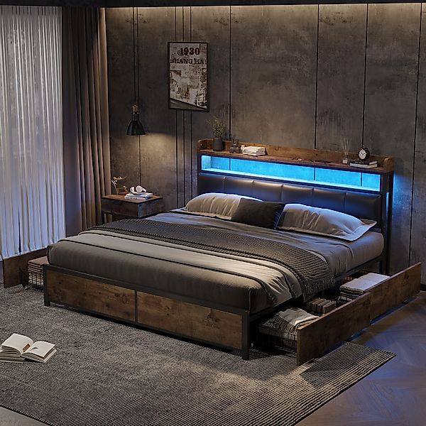 OKWISH Polsterbett Jugendbett mit Stauraum (Ausreichende günstig online kaufen
