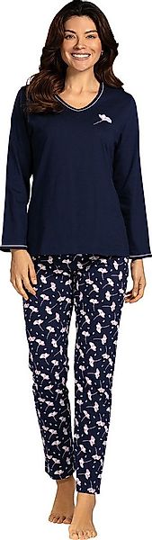 comtessa Pyjama Damen-Schlafanzug Single-Jersey Blumen günstig online kaufen
