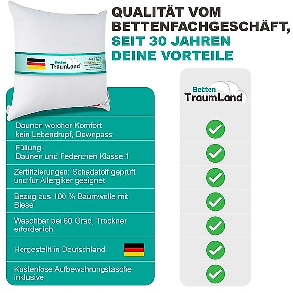 Canada Seitenschläferkissen Seitenschläferkissen Daune Federchen 35x140 günstig online kaufen