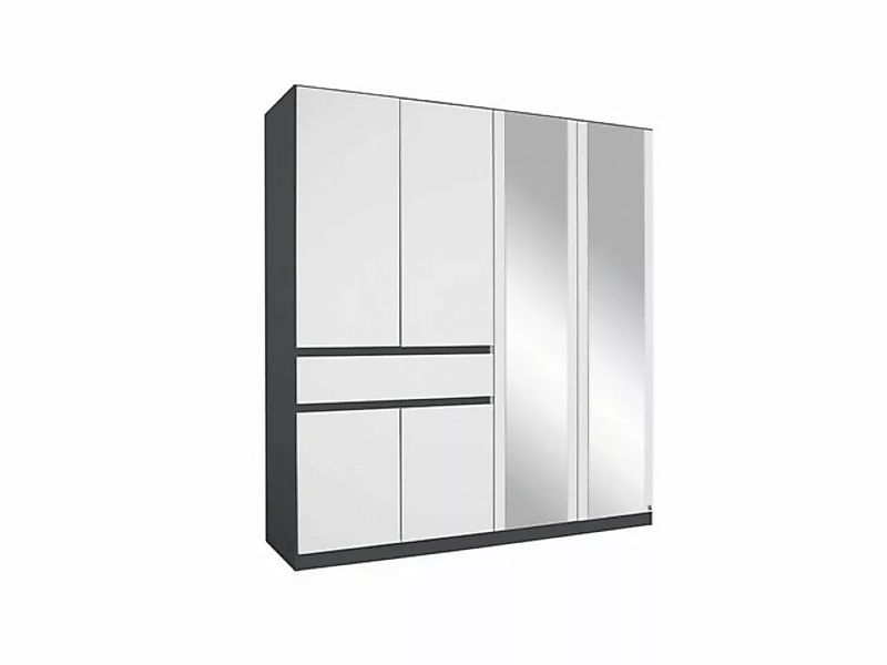 Kindermöbel 24 Spiegelschrank Jonas 2 weiß grau-metallic 6 Türen B 181 cm günstig online kaufen