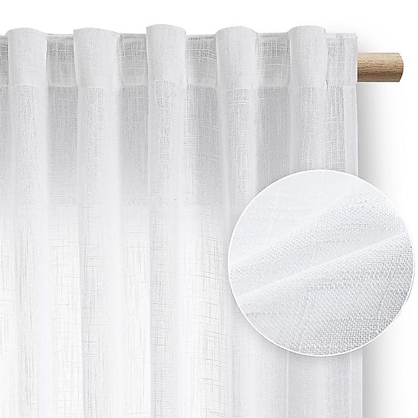 Restilo Gardine Gardine Stangendurchzug Vorhang Viskose günstig online kaufen