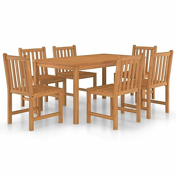 vidaXL 7-tlg Garten-Essgruppe Massivholz Teak Modell 49 günstig online kaufen