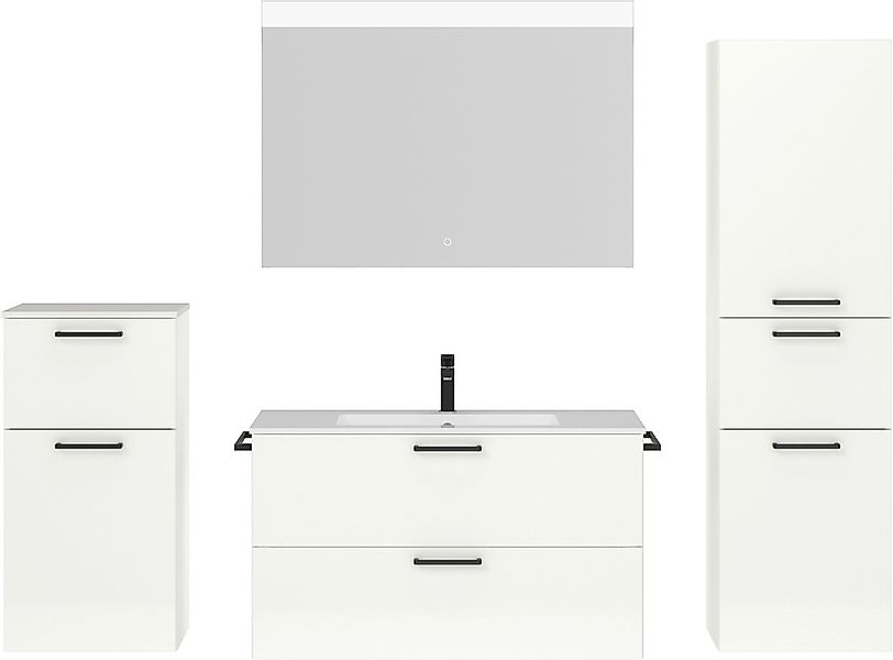 nobilia Badmöbel-Set "Tolvina", (4 St., vormontiert, mit Soft-Close), inkl. günstig online kaufen