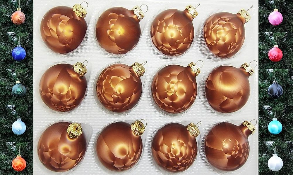 Thüringer Glasdesign Christbaumschmuck JACK 12x Glas Eislack Christbaumkuge günstig online kaufen