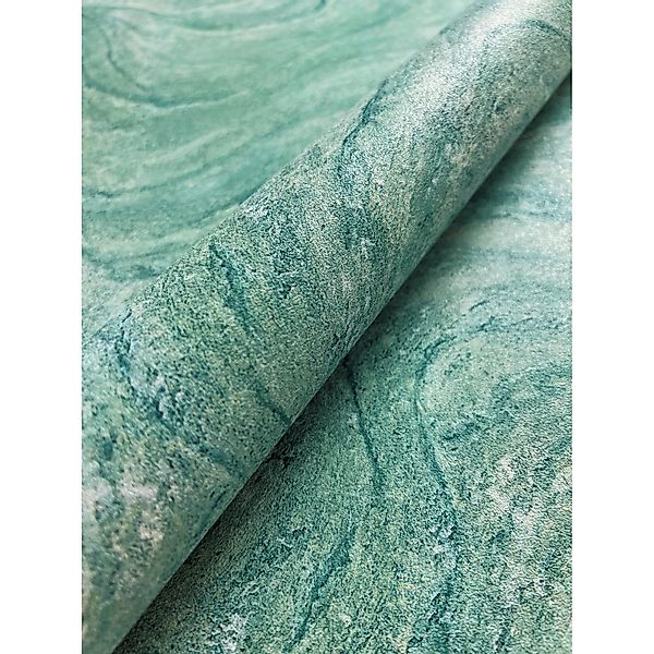 Newroom Vliestapete Hava Turquoise Marmor Modern FSC® günstig online kaufen