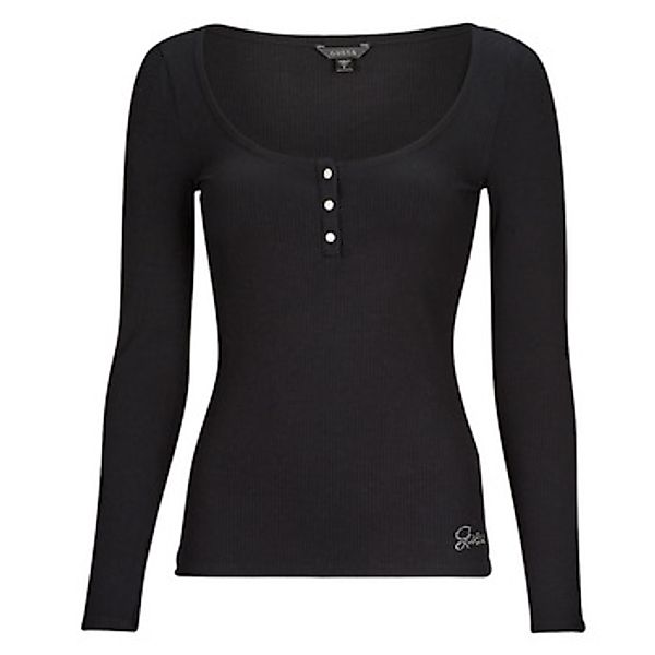 Guess  Langarmshirt LS KARLEE JEWEL BTN HENLEY günstig online kaufen