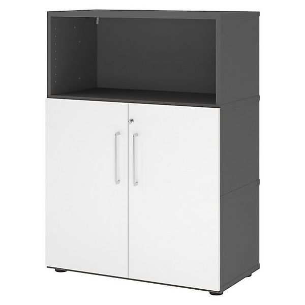 bümö Aktenschrank flexi Schrank Dekor: Graphit/Weiß günstig online kaufen
