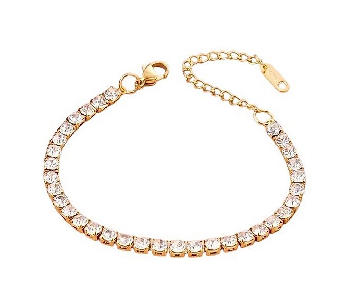 KARMA Tennisarmband Gold Silber Schwarz Armband Damen mit Kristallen (Abend günstig online kaufen