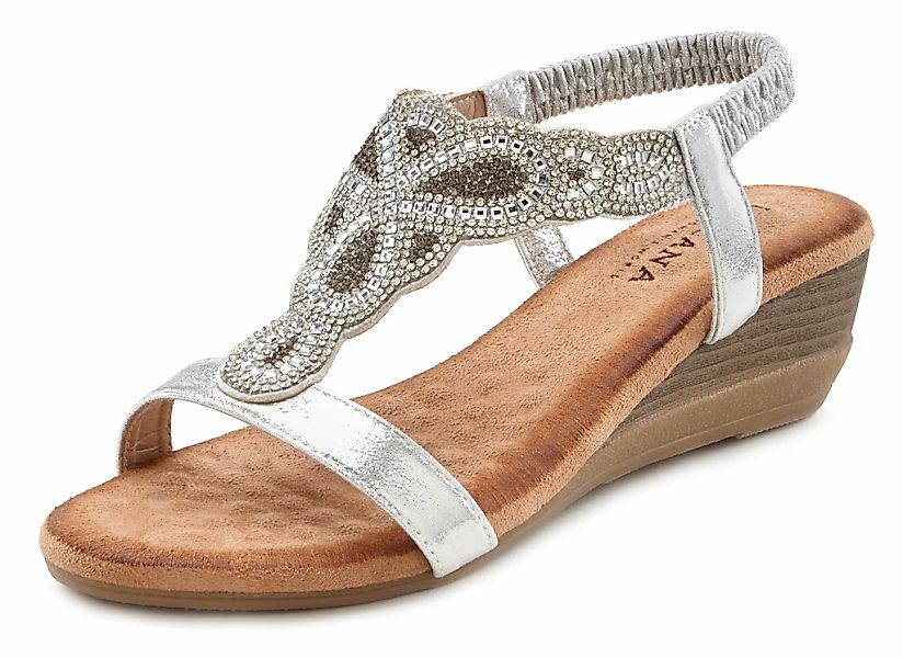 LASCANA Sandalette "Sommerschuh", Sandale, Sommerschuh mit leichtem Keilabs günstig online kaufen