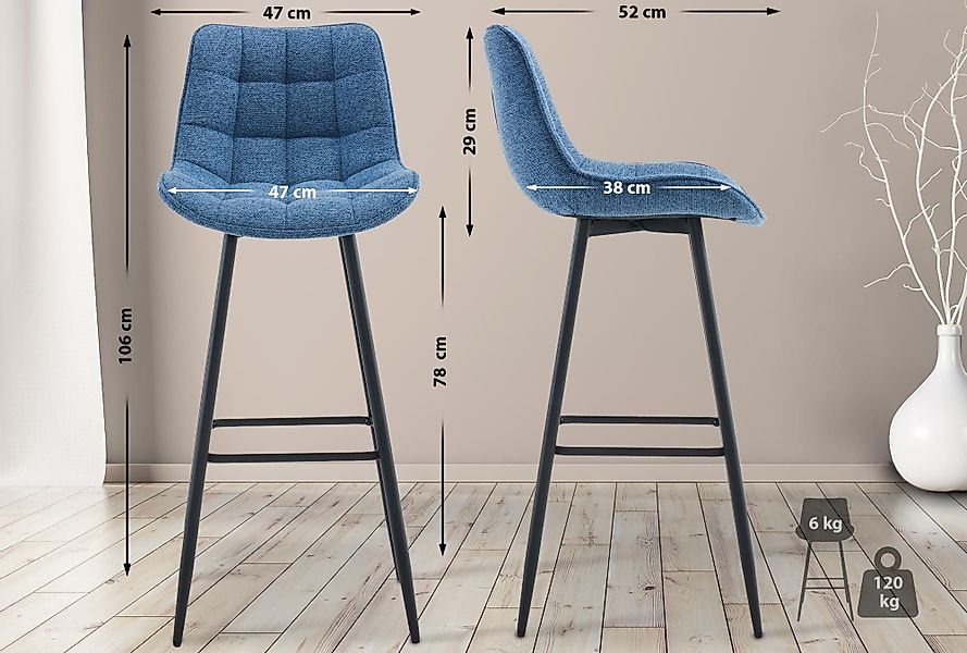 CLP Barhocker Dartford (2er Set, 2 günstig online kaufen