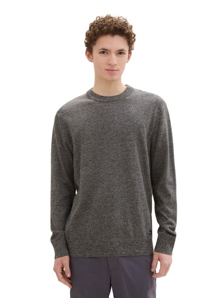 TOM TAILOR Denim Strickpullover in melierter günstig online kaufen