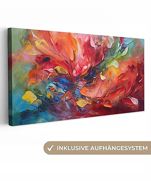 OneMillionCanvasses® Leinwandbild Panorama Ölfarbenoptik - Kunst günstig online kaufen