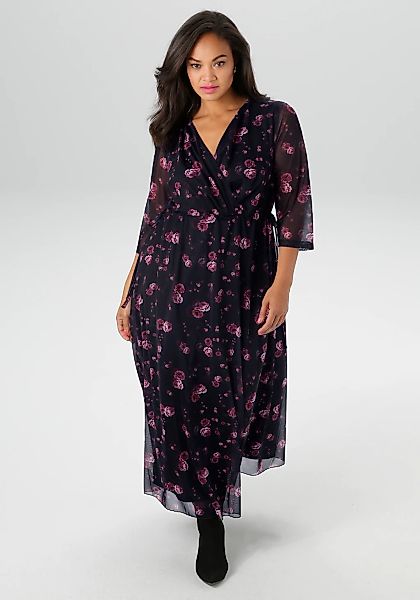 Aniston PLUS Midikleid In Mesh Qualität günstig online kaufen