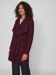 Vila Kurzmantel VICOOLEY COLLAR BELT COAT günstig online kaufen