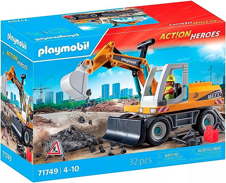 Playmobil® Großer Bagger (71749), Playmobil Action Heroes Konstruktions-Spi günstig online kaufen