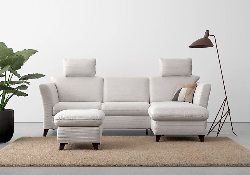 Home affaire Ecksofa "Trelleborg L-Form" wahlweise mit Bettfunktion und Bet günstig online kaufen