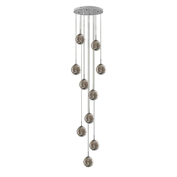 ZMH Pendelleuchte LED Höhenverstellbar Kronleuchter Glas günstig online kaufen