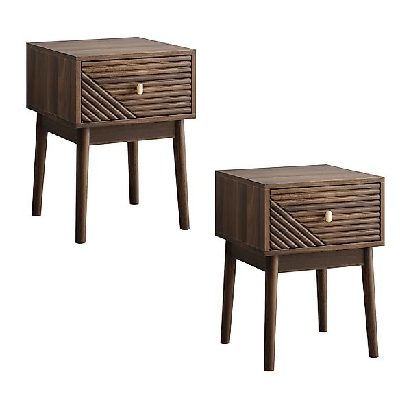 OKWISH Nachttisch Nachttisch,Beistelltisch (Mid-Century Modern Nussbaum günstig online kaufen