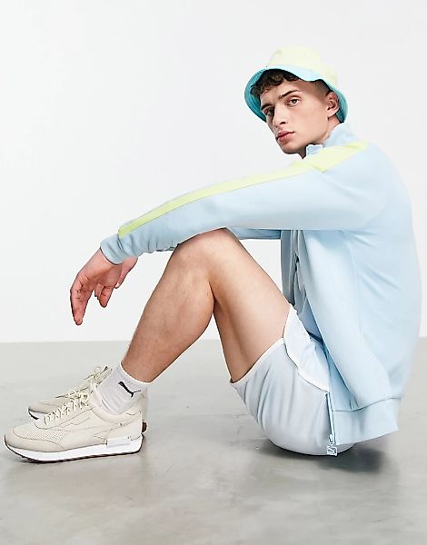 PUMA – Summer Luxe T7 – Jacke in Blau günstig online kaufen