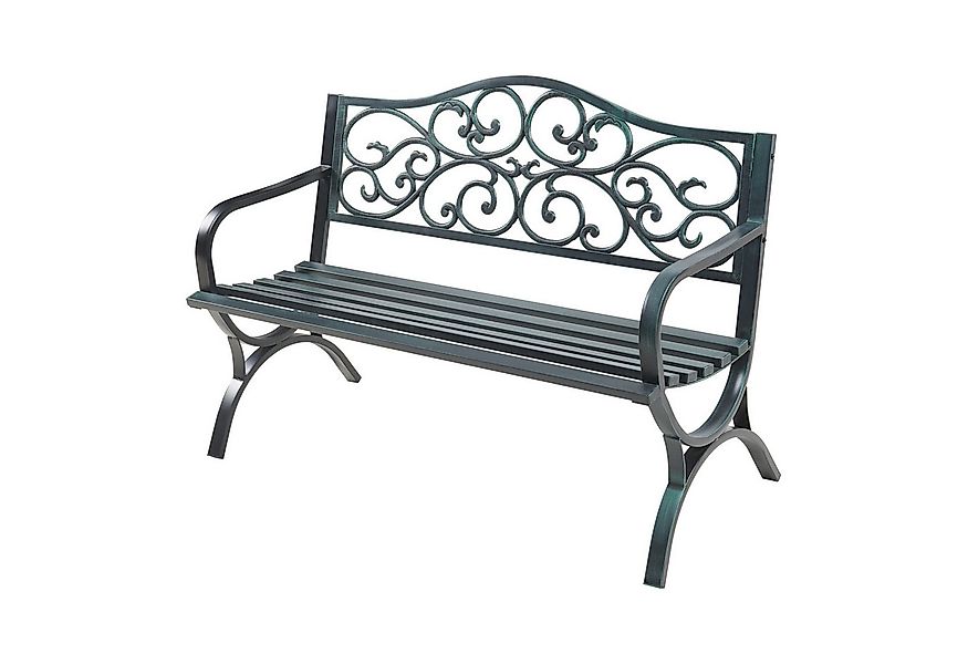 casa.pro Gartenbank, »Utav« für 2-3 Pers.127x53x79 cm Dunkelgrau mit grüner günstig online kaufen